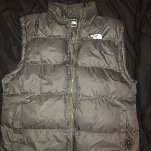 Navy Green North Face Vest